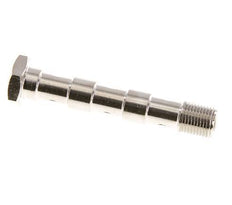 3-way nickel-plated Brass Banjo Bolt with G1/8'' Male Threads L57mm [2 Pieces]