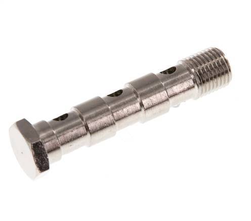 3-way nickel-plated Brass Banjo Bolt with G1/4'' Male Threads L67mm [2 Pieces]
