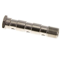 3-way nickel-plated Brass Banjo Bolt with G3/8'' Male Threads L79mm