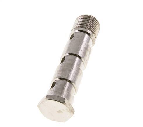 3-way nickel-plated Brass Banjo Bolt with G1/2'' Male Threads L89mm