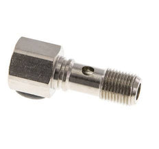 1-way nickel-plated Brass Banjo Bolt with G1/8'' Male and Female Threads L24mm [2 Pieces]