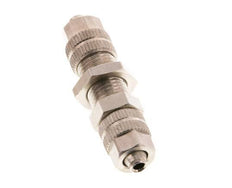 4.3x3 Nickel plated Brass Straight Push-on Fitting Bulkhead [2 Pieces]