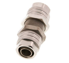 11.6x9 Nickel plated Brass Straight Push-on Fitting Bulkhead