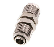 12x10 Nickel plated Brass Straight Push-on Fitting Bulkhead