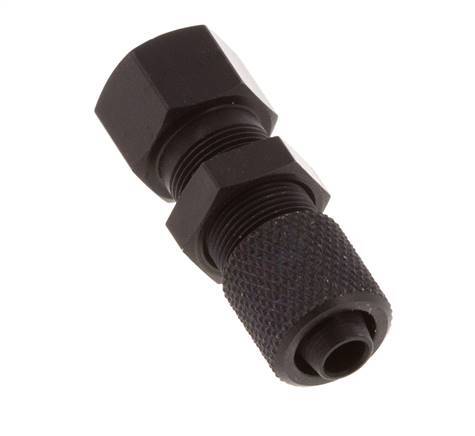 6x4 & M5 Aluminum Straight Push-on Fitting with Female Threads Bulkhead