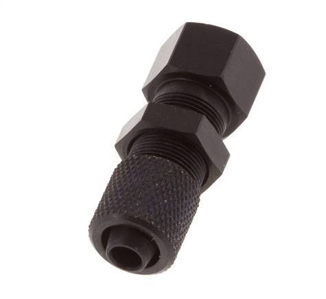 6x4 & M5 Aluminum Straight Push-on Fitting with Female Threads Bulkhead