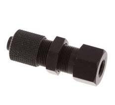 6x4 & M5 Aluminum Straight Push-on Fitting with Female Threads Bulkhead