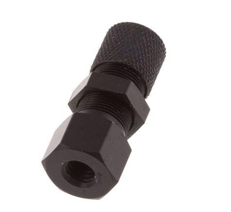6x4 & M5 Aluminum Straight Push-on Fitting with Female Threads Bulkhead