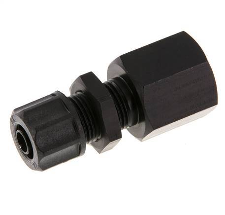 8x6 & G3/8'' Aluminum Straight Push-on Fitting with Female Threads Bulkhead