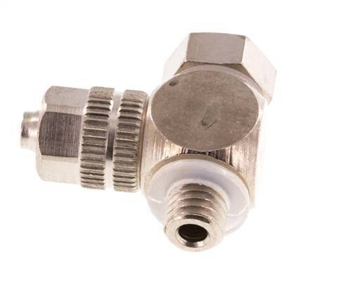 4.3x3 & M5 Nickel plated Brass Banjo Push-on Fitting with Male Threads with O-ring Rotatable [10 Pieces]