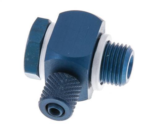 4.3x3 & G1/8'' Aluminum Banjo Push-on Fitting with Male Threads with O-ring Rotatable [10 Pieces]
