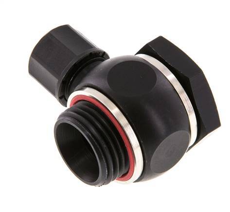 10x8 & G1/2'' Aluminum Banjo Push-on Fitting with Male Threads with O-ring Rotatable [5 Pieces]