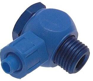 6x4 & G1/8'' PVC Banjo Push-on Fitting with Male Threads with O-ring Rotatable [2 Pieces]