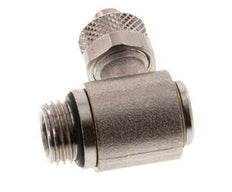 8x6 & G1/4'' Nickel plated Brass Elbow Push-on Fitting with Male Threads Rotatable Inner Hexagon