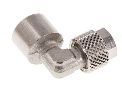 6x4 & G1/8'' Nickel plated Brass Elbow Push-on Fitting with Female Threads [2 Pieces]