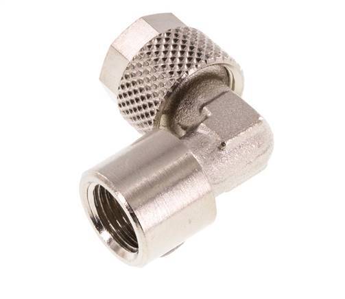 8x6 & G1/8'' Nickel plated Brass Elbow Push-on Fitting with Female Threads [5 Pieces]