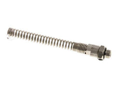 6x4 & G1/8'' Nickel plated Brass Straight Push-on Fitting with Male Threads Bend Protection [2 Pieces]