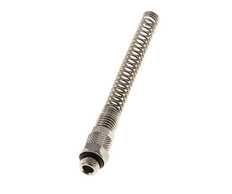 6x4 & G1/8'' Nickel plated Brass Straight Push-on Fitting with Male Threads Bend Protection [2 Pieces]