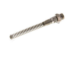 6x4 & G1/4'' Nickel plated Brass Straight Push-on Fitting with Male Threads Bend Protection [2 Pieces]