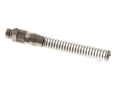 10x8 & G1/4'' Nickel plated Brass Straight Push-on Fitting with Male Threads Bend Protection [2 Pieces]