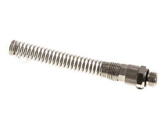 10x8 & G1/4'' Nickel plated Brass Straight Push-on Fitting with Male Threads Bend Protection [2 Pieces]