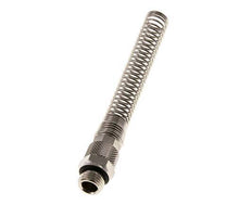 10x8 & G1/4'' Nickel plated Brass Straight Push-on Fitting with Male Threads Bend Protection [2 Pieces]