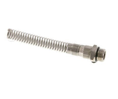 10x8 & G3/8'' Nickel plated Brass Straight Push-on Fitting with Male Threads Bend Protection [2 Pieces]