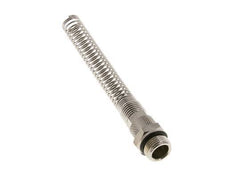 10x8 & G3/8'' Nickel plated Brass Straight Push-on Fitting with Male Threads Bend Protection [2 Pieces]