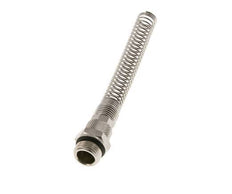 10x8 & G3/8'' Nickel plated Brass Straight Push-on Fitting with Male Threads Bend Protection [2 Pieces]