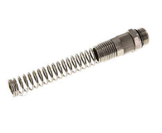12x10 & G3/8'' Nickel plated Brass Straight Push-on Fitting with Male Threads Bend Protection