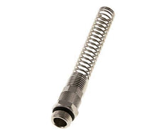 12x10 & G3/8'' Nickel plated Brass Straight Push-on Fitting with Male Threads Bend Protection