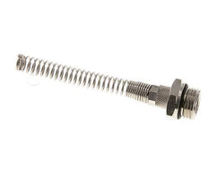 8x6 & G1/2'' Nickel plated Brass Straight Push-on Fitting with Male Threads Bend Protection [2 Pieces]