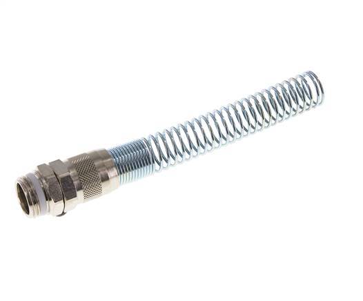 15x12 & G1/2'' Nickel plated Brass Straight Push-on Fitting with Male Threads PTFE Bend Protection