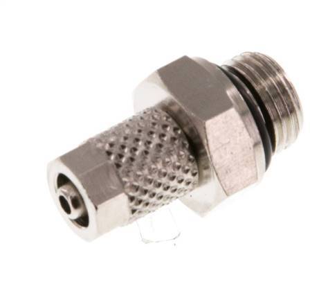 5x3 & G1/8'' Nickel plated Brass Straight Push-on Fitting with Male Threads NBR [5 Pieces]