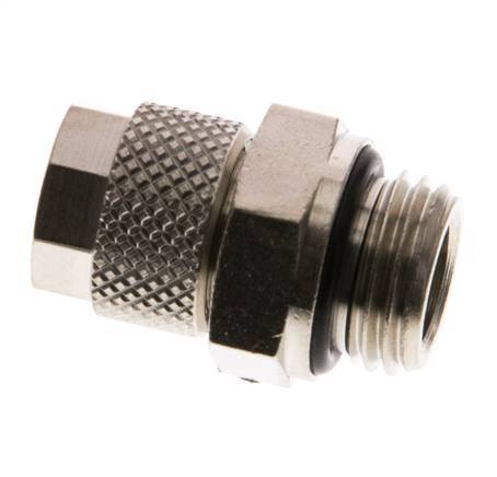 8x6 & G1/4'' Nickel plated Brass Straight Push-on Fitting with Male Threads NBR [5 Pieces]