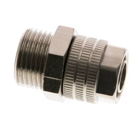 11.6x9 & G3/8'' Nickel plated Brass Straight Push-on Fitting with Male Threads NBR [2 Pieces]