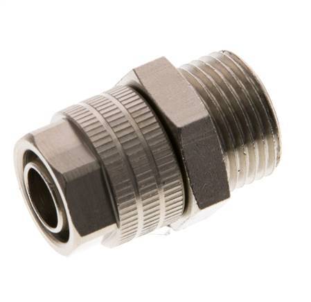 11.6x9 & G3/8'' Nickel plated Brass Straight Push-on Fitting with Male Threads NBR [2 Pieces]