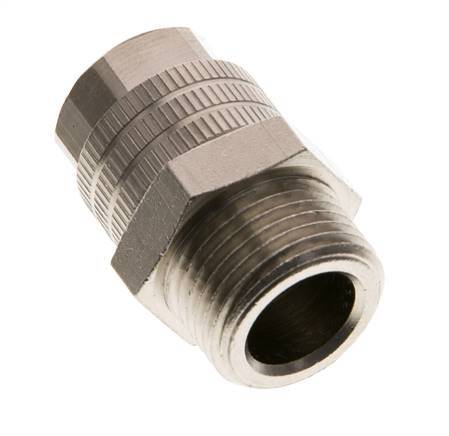 11.6x9 & G3/8'' Nickel plated Brass Straight Push-on Fitting with Male Threads NBR [2 Pieces]