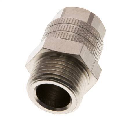 11.6x9 & G3/8'' Nickel plated Brass Straight Push-on Fitting with Male Threads NBR [2 Pieces]