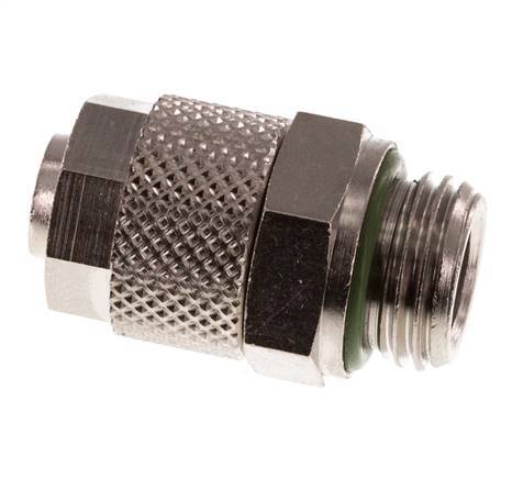 10x8 & G1/4'' Nickel plated Brass Straight Push-on Fitting with Male Threads FKM [2 Pieces]