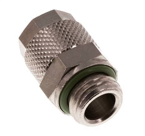 10x8 & G1/4'' Nickel plated Brass Straight Push-on Fitting with Male Threads FKM [2 Pieces]
