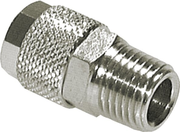 4x2 & R1/8'' Nickel plated Brass Straight Push-on Fitting with Male Threads [5 Pieces]