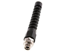 9.5x6.3 & G1/4'' Nickel plated Brass Straight Push-on Fitting with Male Threads Rotatable Bend Protection