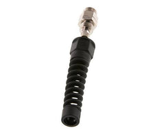 12x8 & G3/8'' Nickel plated Brass Straight Push-on Fitting with Male Threads Rotatable Bend Protection
