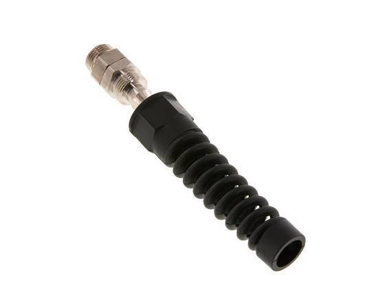 15x9.5 & G3/8'' Nickel plated Brass Straight Push-on Fitting with Male Threads Rotatable Bend Protection