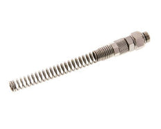6x4 & G1/8'' Nickel plated Brass Straight Push-on Fitting with Male Threads Rotatable Bend Protection [2 Pieces]