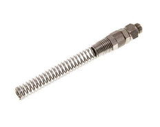 8x6 & G1/8'' Nickel plated Brass Straight Push-on Fitting with Male Threads Rotatable Bend Protection [2 Pieces]