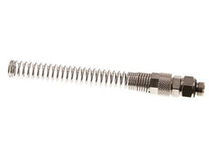 8x6 & G1/8'' Nickel plated Brass Straight Push-on Fitting with Male Threads Rotatable Bend Protection [2 Pieces]
