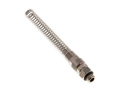 8x6 & G1/8'' Nickel plated Brass Straight Push-on Fitting with Male Threads Rotatable Bend Protection [2 Pieces]