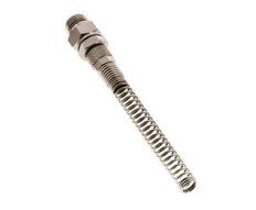 6x4 & G1/4'' Nickel plated Brass Straight Push-on Fitting with Male Threads Rotatable Bend Protection [2 Pieces]